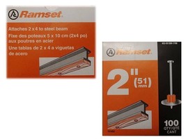 Ramset 1514SD 2&quot; Plated Pin w/ Washer - 100-pcs (1-BOX) - £11.55 GBP