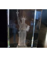 Crystal Paperweights, 3D Images,Statue of Liberty by Jaffa, New in Box - $50.00