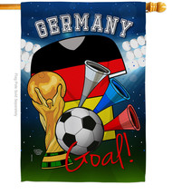 World Cup Germany Soccer House Flag 28 X40 Double-Sided Banner - £29.73 GBP