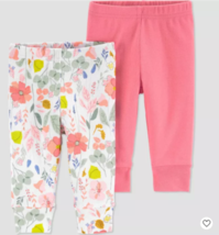 Carter&#39;s Just One You Girls&#39; 2pk Butterfly and Floral Pull-On Pants Size 18M - £7.88 GBP