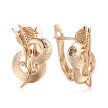 New Fashion Glossy Earring for Women Unusual Creative Hollow Geometry 585 Rose G - £6.65 GBP
