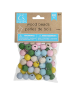 New 4 Lot Easter Pastel Wooden Beads, 60-ct. 240 Beads altogether! 15 mm... - $30.29 CAD
