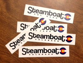 Rectangle - Steamboat - Colorado - Ski Resort Stickers  - Lot of 5 stickers - £3.86 GBP