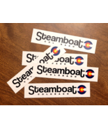 Rectangle - Steamboat - Colorado - Ski Resort Stickers  - Lot of 5 stickers - $94.99 MXN