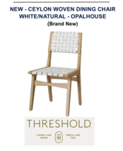 Ceylon Woven Dining Chair White/Natural - By Threshold (Brand New) - £82.62 GBP