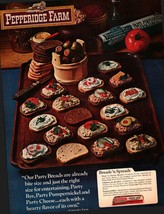 1968 Pepperidge Farms Vintage Print Ad Party Breads Right Size For Enter... - $25.98