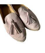 Matt Bernson Tassel Loafer Espadrilles Suede Leather Shoes Pink Women Si... - £23.26 GBP