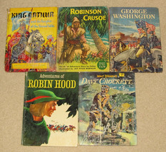 Lot of 5 Early 1950s Vintage Oversize Adventure Books - £10.21 GBP