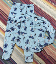 2pc NWOT Women&#39;s Disney Lilo Stitch Pajamas Shirt Pants Set Aqua Velour XS 0-2 - £15.10 GBP
