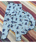 2pc NWOT Women&#39;s Disney Lilo Stitch Pajamas Shirt Pants Set Aqua Velour ... - £15.25 GBP