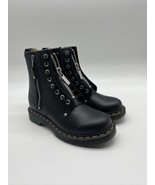 Dr. Martens 1460 Twin Zip Leather Lace Up Boot Black Women&#39;s Size 6 - £82.58 GBP