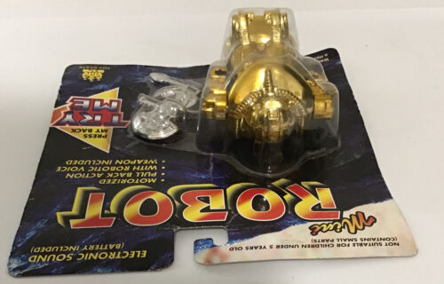 Vtg 1993 Toy State No 8000 Mini Robot Motorized Robotic Voice Gold Color Auction Item image 9