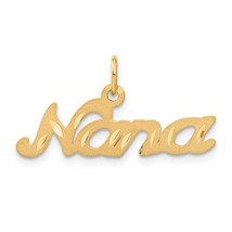 10K Yellow Gold Nana Charm Grandma Jewelry FindingKing 15 X 29mm - £58.11 GBP
