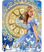 Disney Cinderella 2015 Clock Strikes Super Plush Throw blanket - $16.78