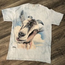 Goat Head The Mountain 2012 Paul James Mens M Blue Short Sleeve Tie Dye Shirt - £13.68 GBP