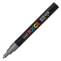 Uni Posca PC-3M Bullet Tip Paint Marker - Silver - £11.45 GBP