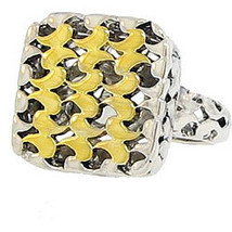 NEW EXQUISITE QUALITY $89.00 Silver &amp; Gold Paisley Inspired Ring Detaile... - $9.99