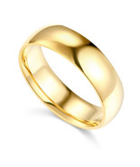 Genuine Solid 14k Yellow Gold 6mm Comfort-fit Polished Unisex Wedding Band - $12,033.14 MXN+