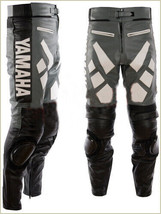 YAMAHA MENS RACING MOTORCYCLE LEATHER ARMOURED TROUSER MOTORBIKE LEATHER... - $242.75 CAD