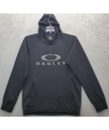 Oakley Hydrolix Hoodie Mens Small Black Performance Fit Stretch Graphic ... - $24.36