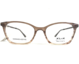 KLiik Eyeglasses Frames 664 S414 Clear Brown Horn Cat Eye Striped 49-16-140 - £52.13 GBP