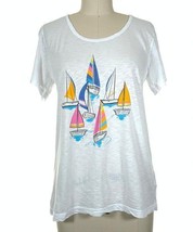 MSRP $49 Fresh Produce White Sailboat Scoop Neck Tee White Size XS NWOT - £8.30 GBP