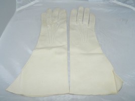 VTG SHALIMAR Beige Cotton Tailored Gloves Size 7 - £15.13 GBP