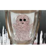 Halloween Noir Nights Rhinestone Ghost 4 Glass Coffee Mugs  NEW - £51.43 GBP