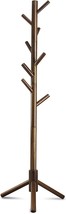 Haddockway Wooden Coat Rack Stand with 8 Hooks New Zealand Pine Adjustable Coat - £30.89 GBP