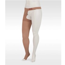 Medi Plus Thigh High w/Right Side Attachment, Open Toe, 20-30mmHg (Size: V) Beig - $53.35