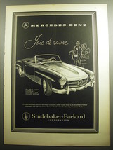 1958 Studebaker-Packard Mercedes-Benz 190 SL Roadster Ad - Joie de vivre - $18.49