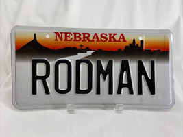 RODMAN Vintage Vanity License Plate Nebraska Personalized Auto Man-Cave ... - £33.43 GBP