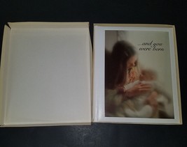 VTG Baby Book Album And You Were Born American Greetings White NEVER USED - $39.55