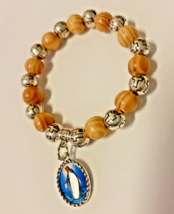 Our Lady of the MIraculous Medal Wood &amp; Silver tone Beads, New #Gftshp - €8,72 EUR