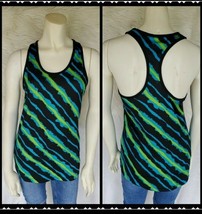 Champion Tank Top Medium Womans Green Multi Color Athletic Fitted - £9.89 GBP