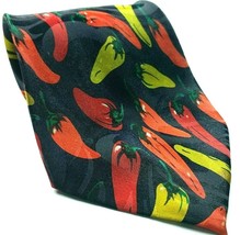 Hot Banana Sweet Banana Peppers Capsaicin Print Novelty Tie - $11.78