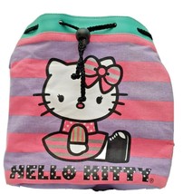 Hello Kitty Canvas Lunch Bag Small Backpack Pink Lavender Aqua FAB Starpoint - £8.83 GBP