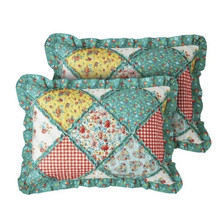 2-Pioneer Woman ~ Petal Party Patchwork ~ King Size Pillow Sham Set ~ 20 X 36 - £23.91 GBP