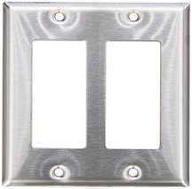 Morris 83120 430 Wall Plate, Decorative GFCI, 2 Gang, Stainless Steel - $7.87