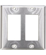 Morris 83120 430 Wall Plate, Decorative GFCI, 2 Gang, Stainless Steel - $7.87