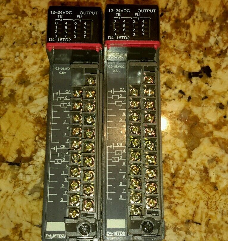 PLC DIRECT D4-16TD2  FOR PLC RACK OUTPUT RELAY MODULE  (LOT OF 2) $69 - $21.07