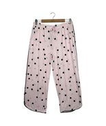 New Soma Pajama Pants Womens Medium Pink Polka Dot Button Up Cool Nights... - $29.69