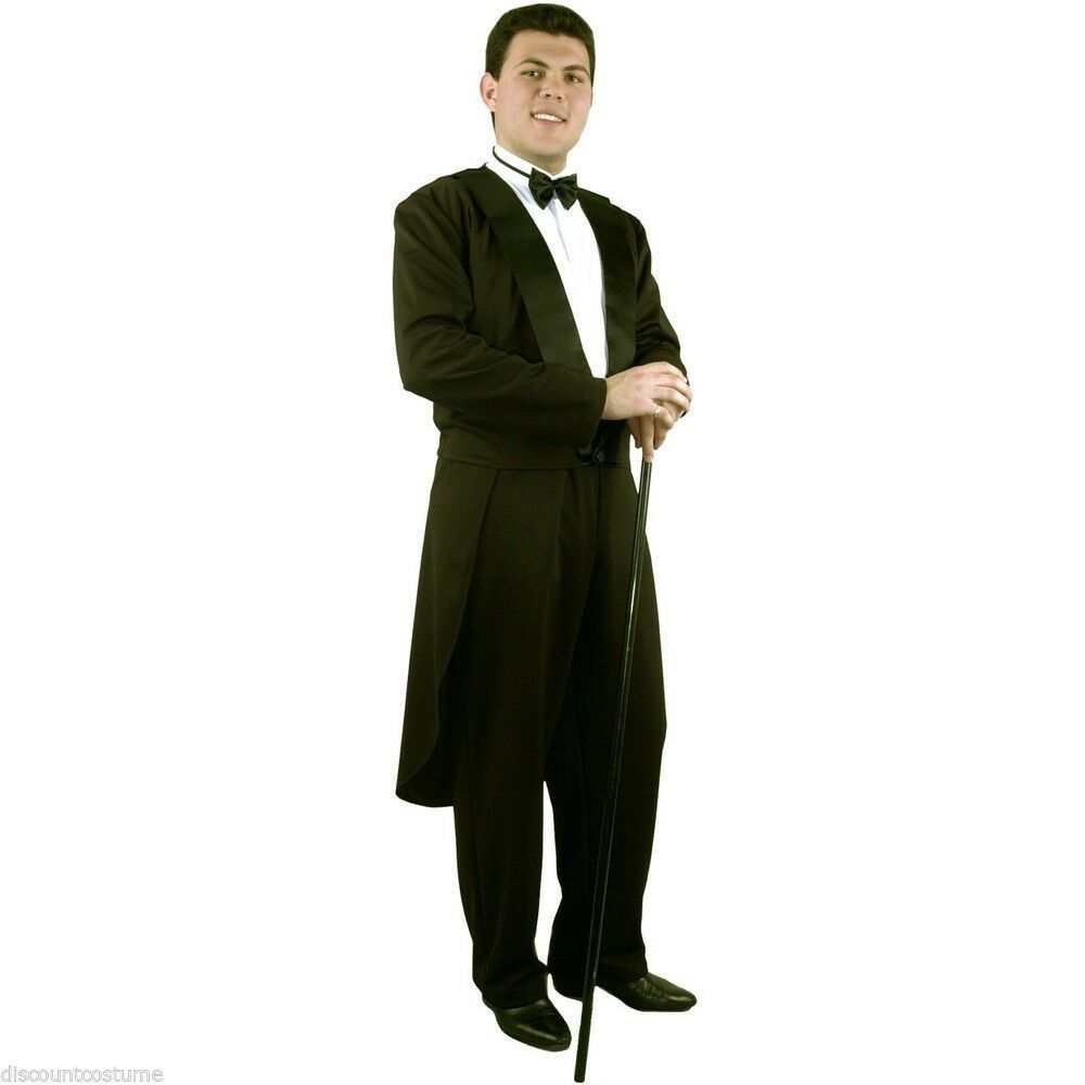 FORMALITIES TUXEDO BLACK ADULT HALLOWEEN COSTUME SMALL 36-38 - $44.43