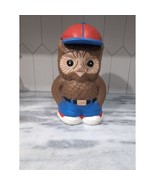 Owl Cookie Jar Blue Baseball Cap &amp; Jeans, 12.5&quot; Height, Farmhouse Kitche... - $33.94 CAD