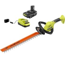 RYOBI ONE+ 18V 22&quot; Lithium-Ion Cordless Hedge Trimmer w/ 2.0 Ah Battery, Charger - £99.16 GBP