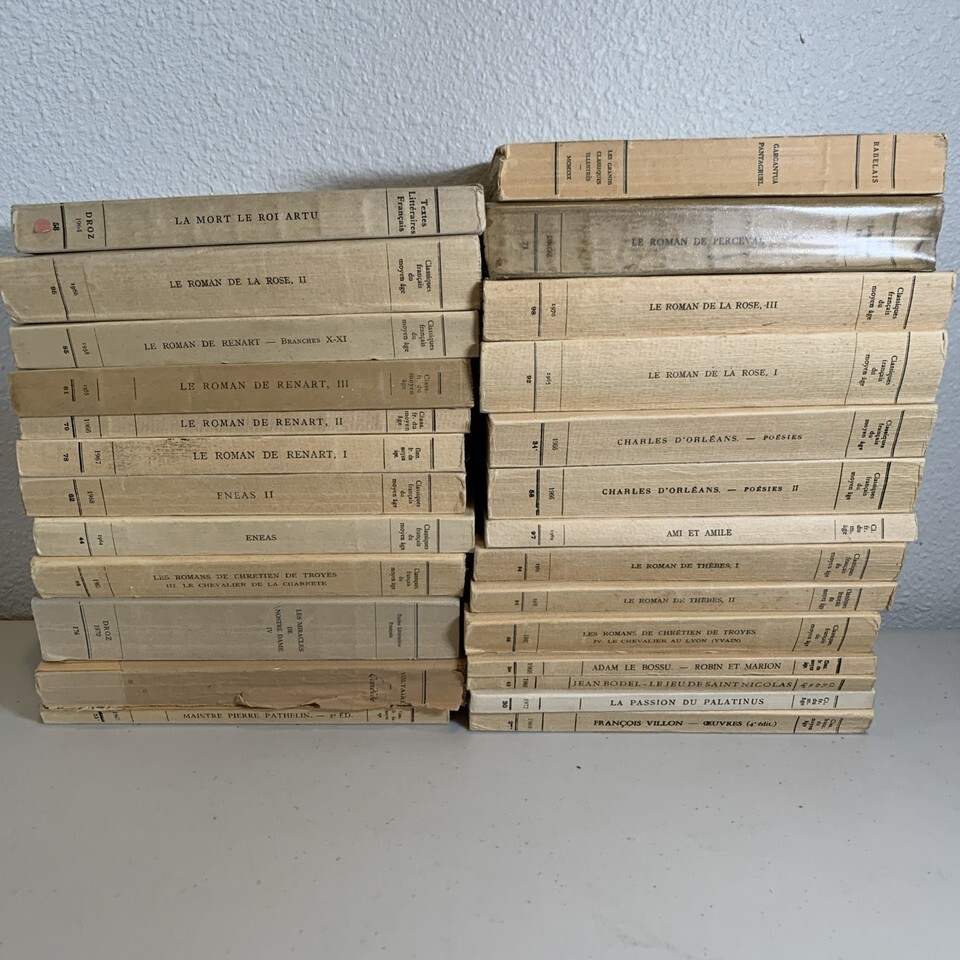 Vintage French Literature Lot – Medieval &amp; Renaissance Texts (27 Books) - $89.00