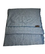 Vintage Pearce Woolrich Wool Blanket Blue Made In USA 60&quot; x 55&quot; - $59.35