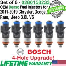 Genuine 6Pcs Bosch 4-Hole Upgrade Fuel Injectors for 2013-2019 Ram 1500 3.6L V6 - £104.14 GBP