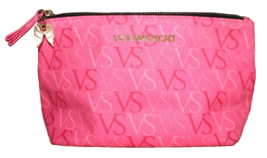 Victoria&#39;s Secret Medium Makeup Case With Angel Wing Zipper Pull - Pink Logo - £9.53 GBP