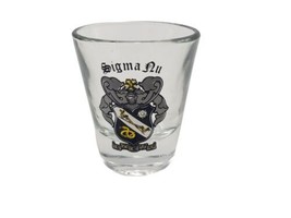 Sigma Nu Clear Shot Glass Logo - £6.26 GBP
